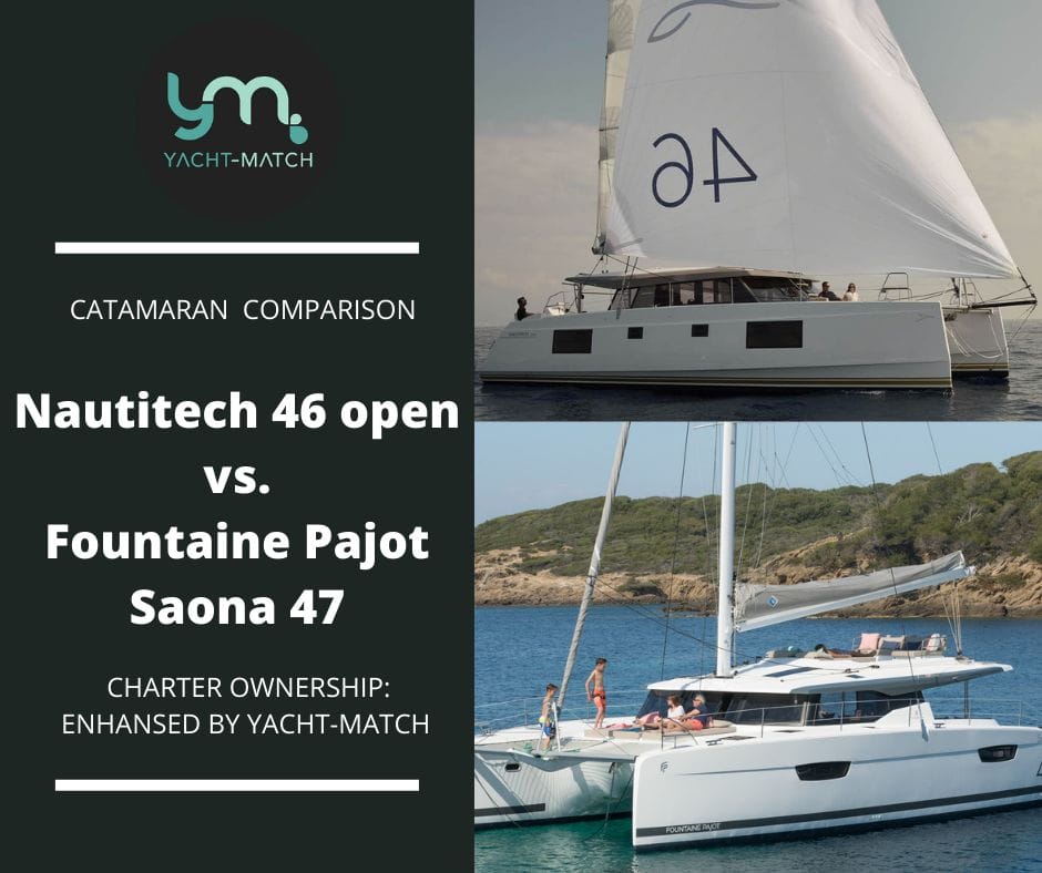 Yacht comparisons Nautitech 46 open vs Fountaine pajot saona 47
