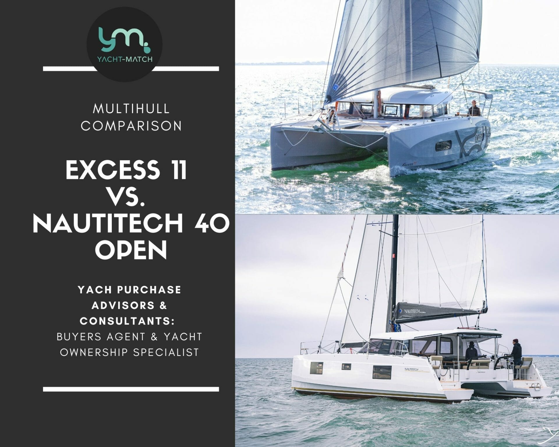 Yacht Review and Sailing Catamaran Comparison Excess 11 vs Nautitech 40 Open